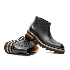 Thick - soled Chelsea Boots Black DIVINCH