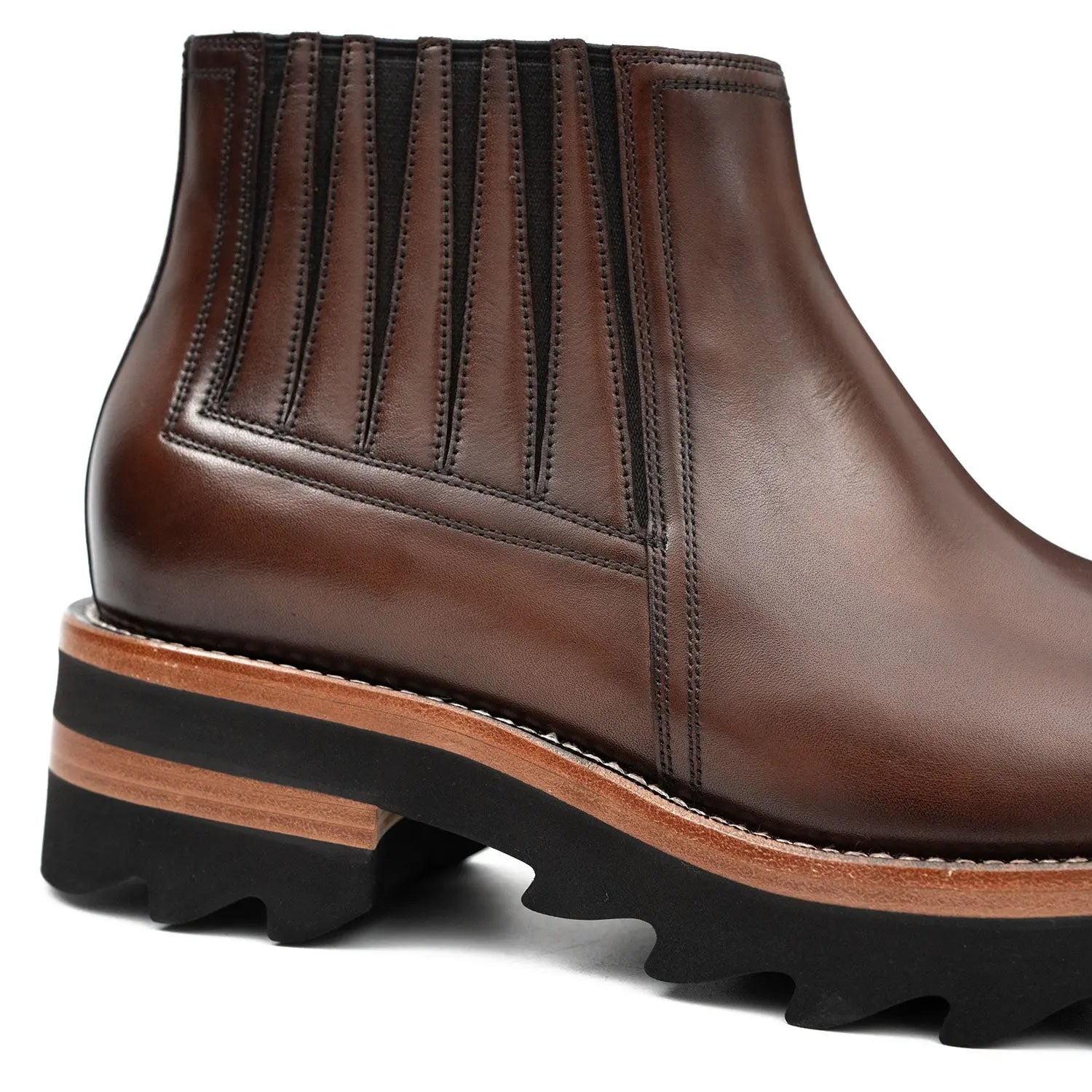 Thick - soled Chelsea Boots Brown DIVINCH