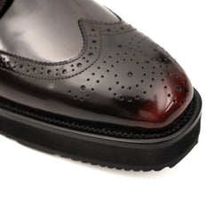 Tri-Stripe Patent Brogue Bootie DIVINCH
