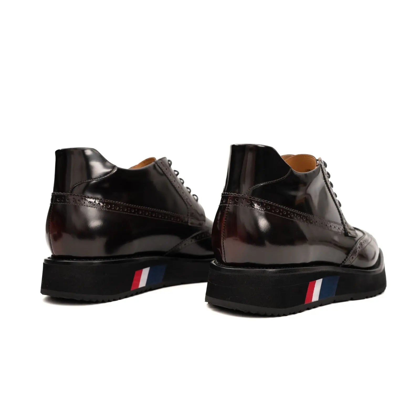 Tri-Stripe Patent Brogue Bootie DIVINCH