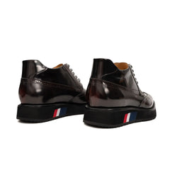 Tri-Stripe Patent Brogue Bootie DIVINCH