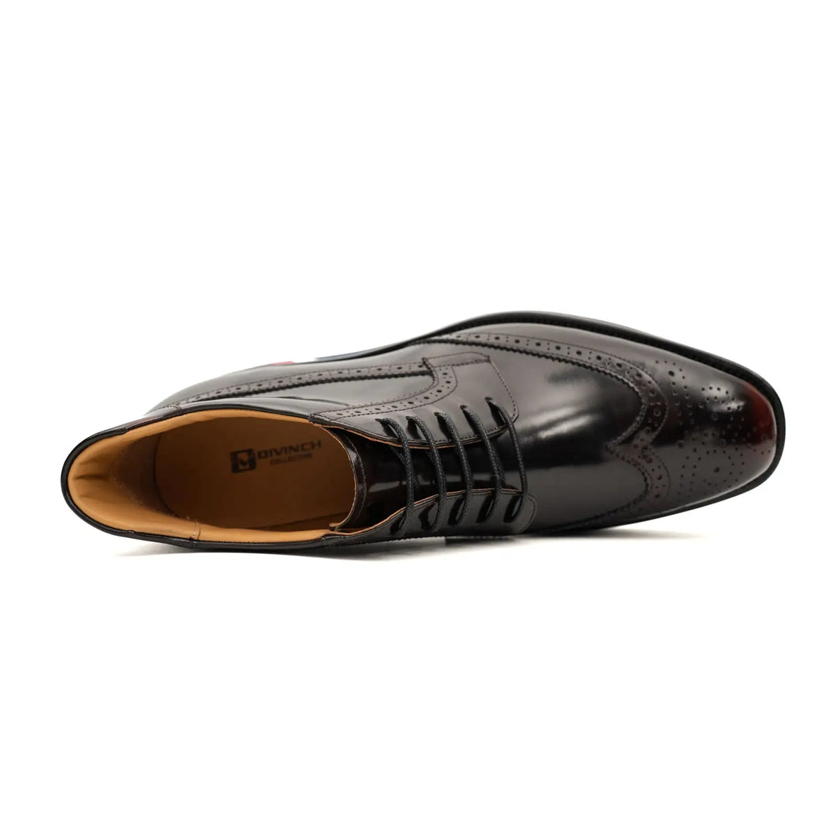 Tri-Stripe Patent Brogue Bootie DIVINCH