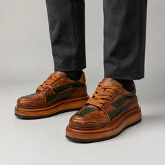 Vintage Ostrich Platform Sneaker on-foot product photo