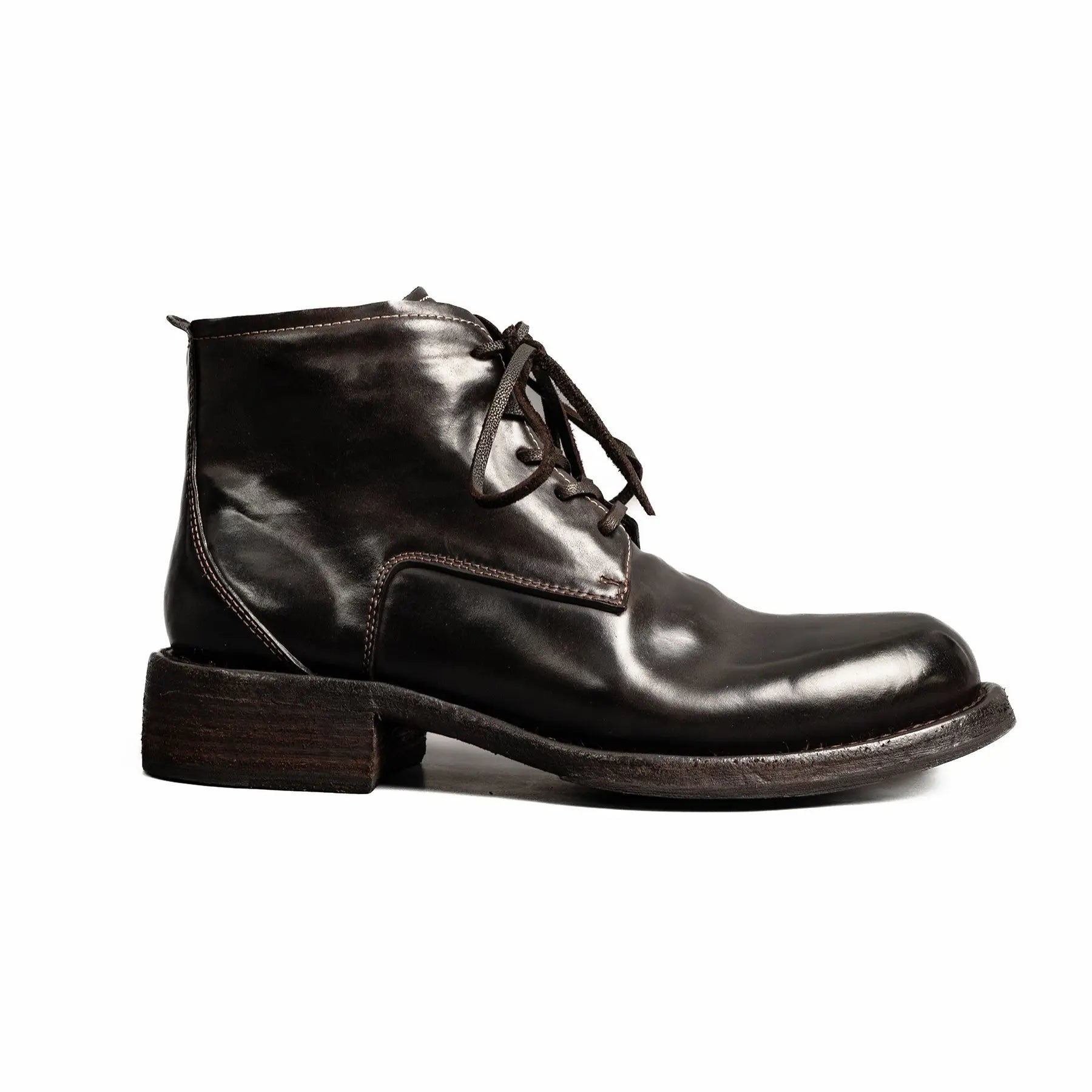Washed Cordovan High-Top Chukka