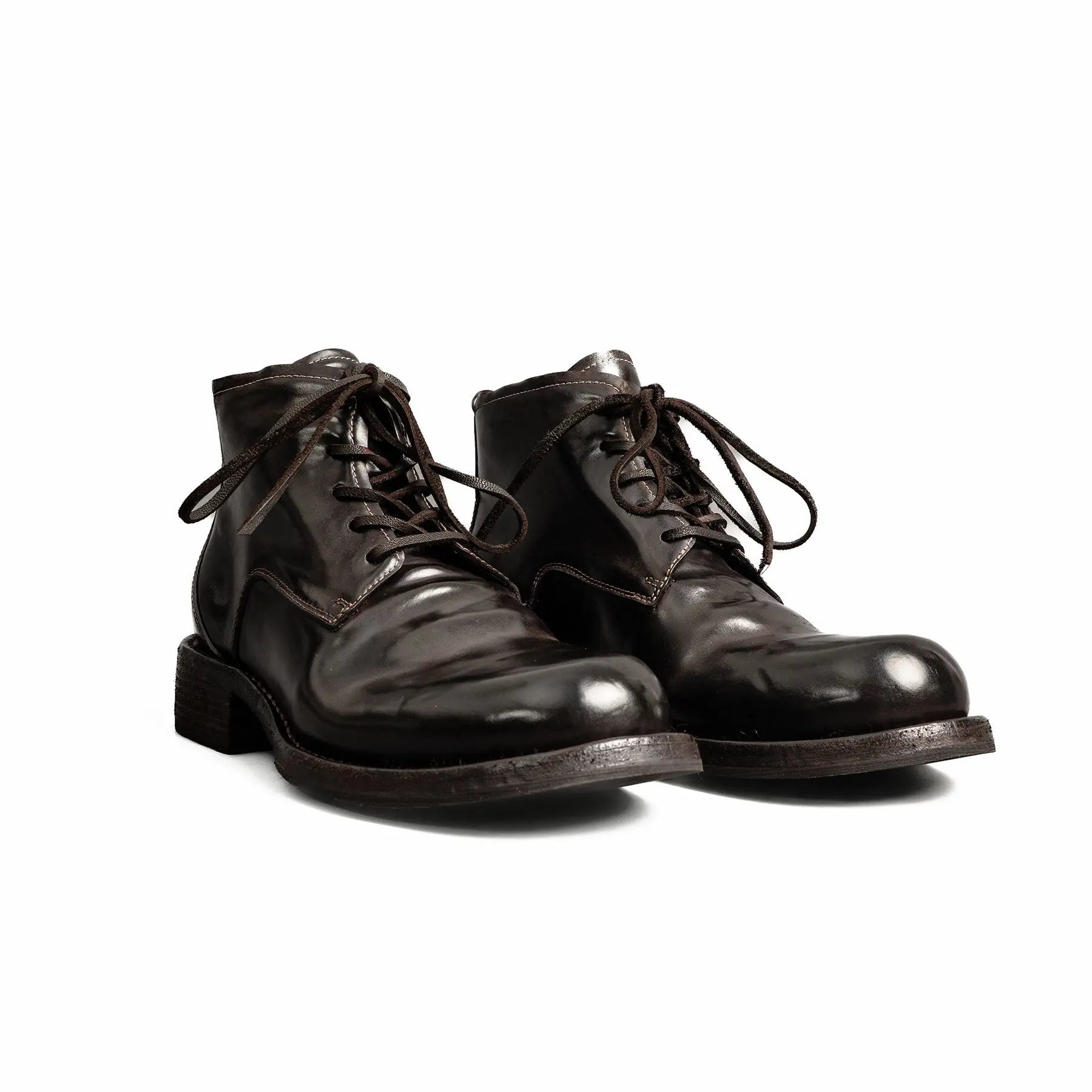 Washed Cordovan High-Top Chukka