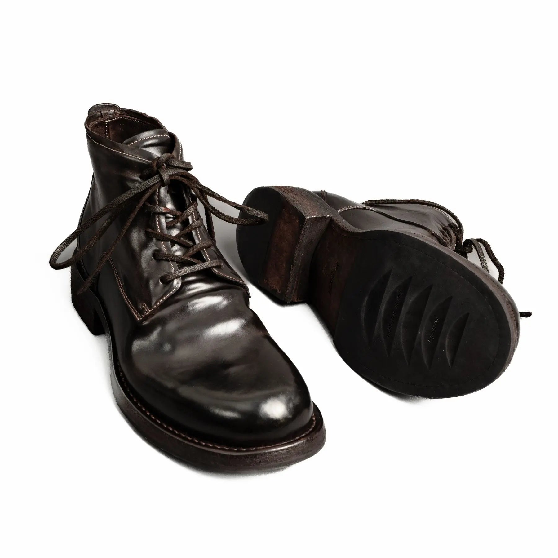 Washed Cordovan High-Top Chukka
