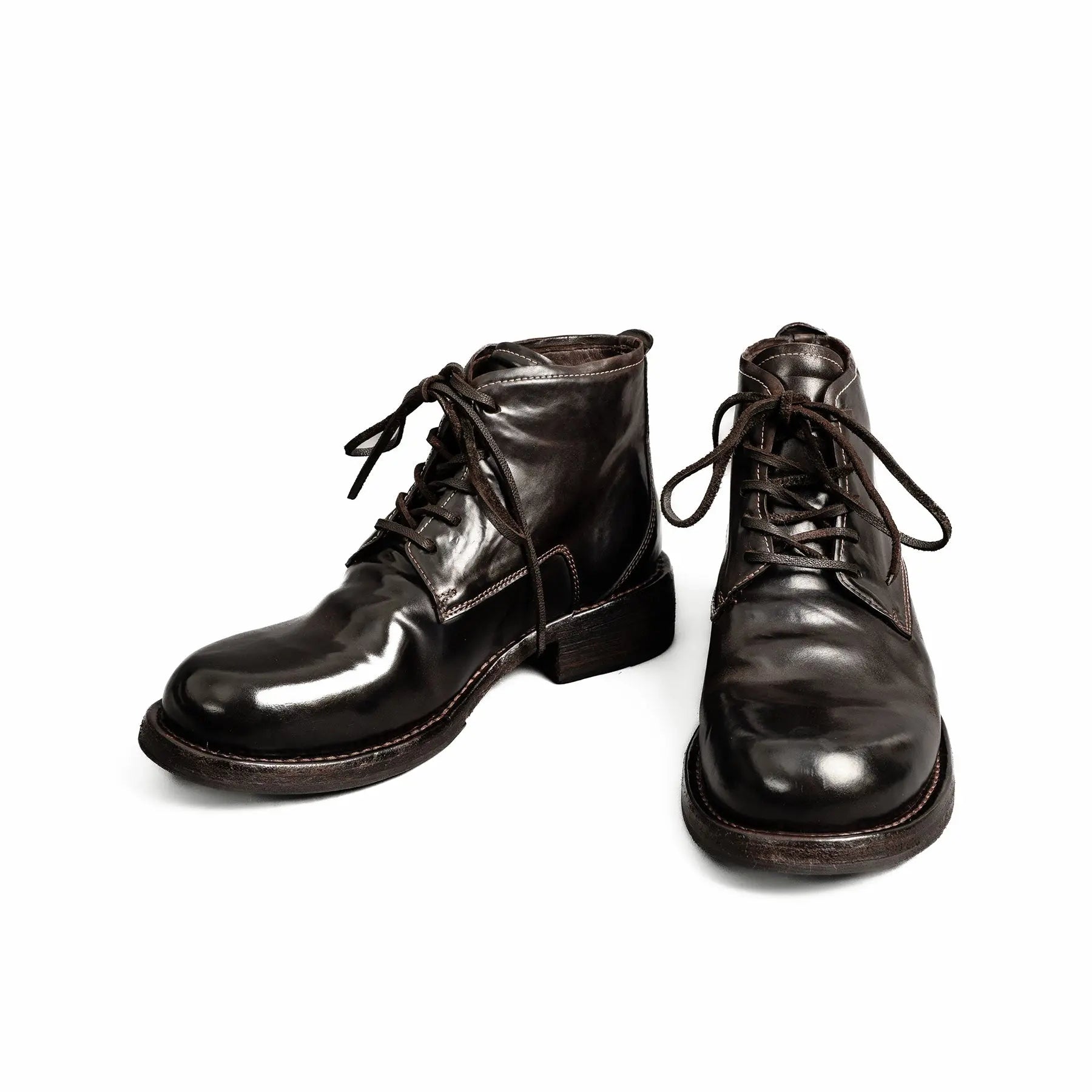Washed Cordovan High-Top Chukka