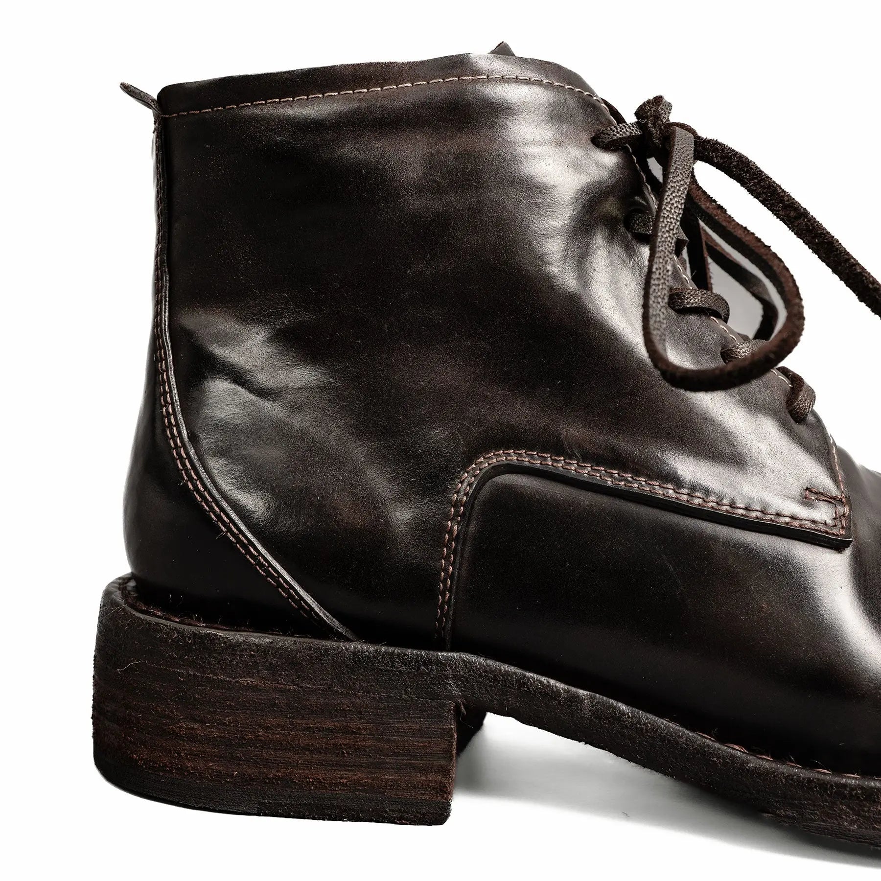 Washed Cordovan High-Top Chukka