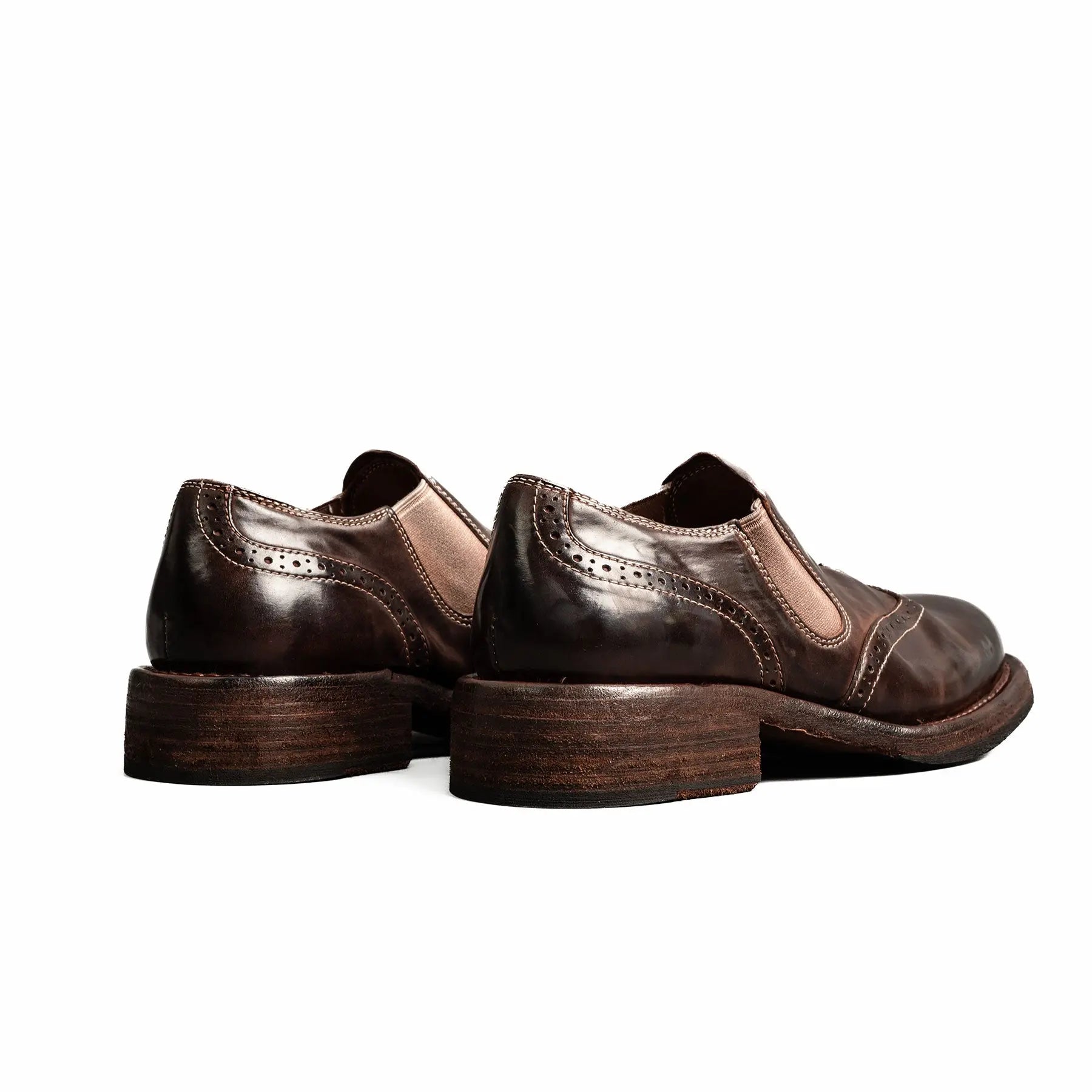 Washed Cordovan Wingtip Slip-On