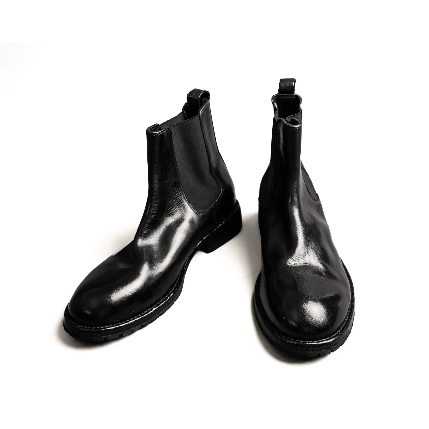 Washed Polished Leather Chelsea Boots