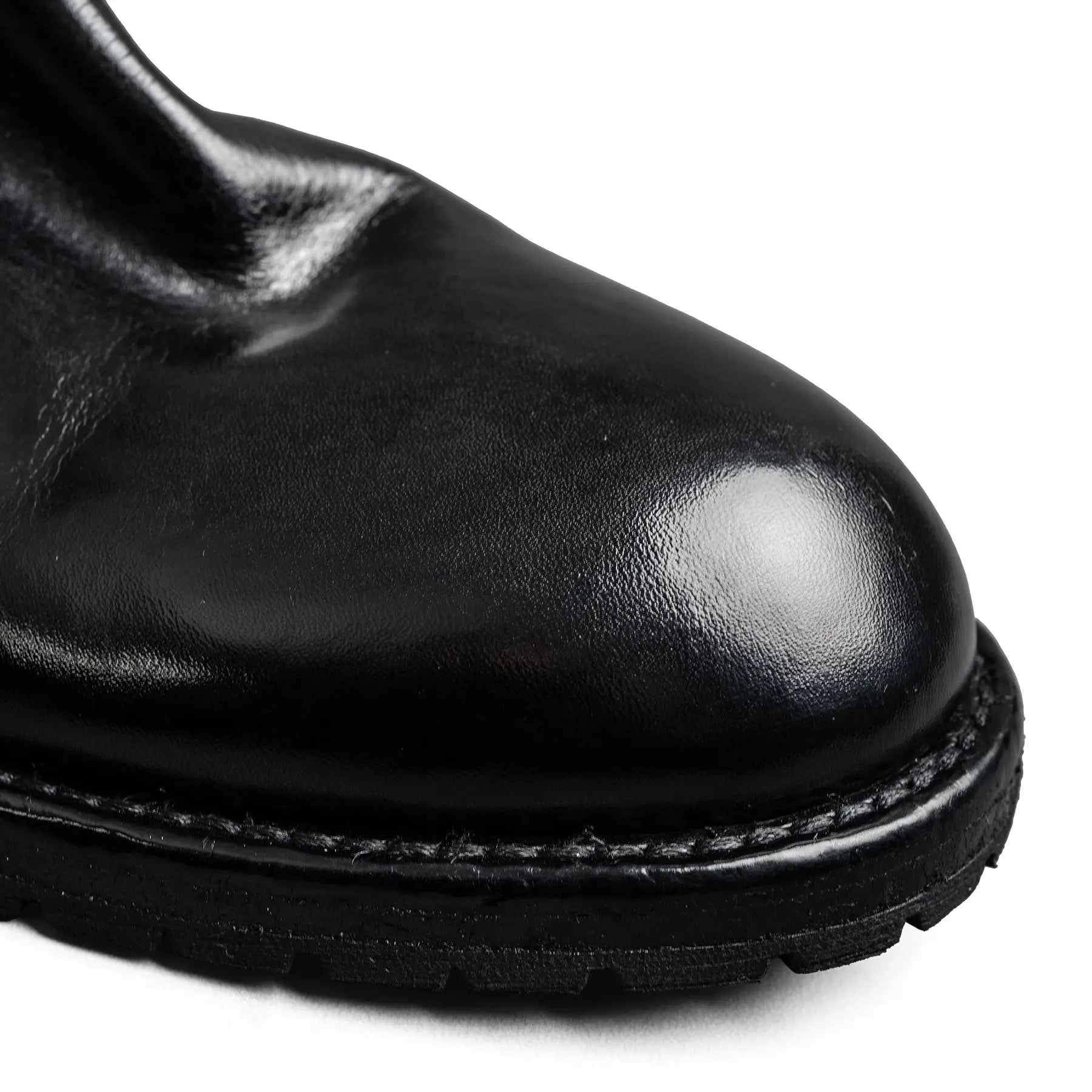 Washed Polished Leather Chelsea Boots