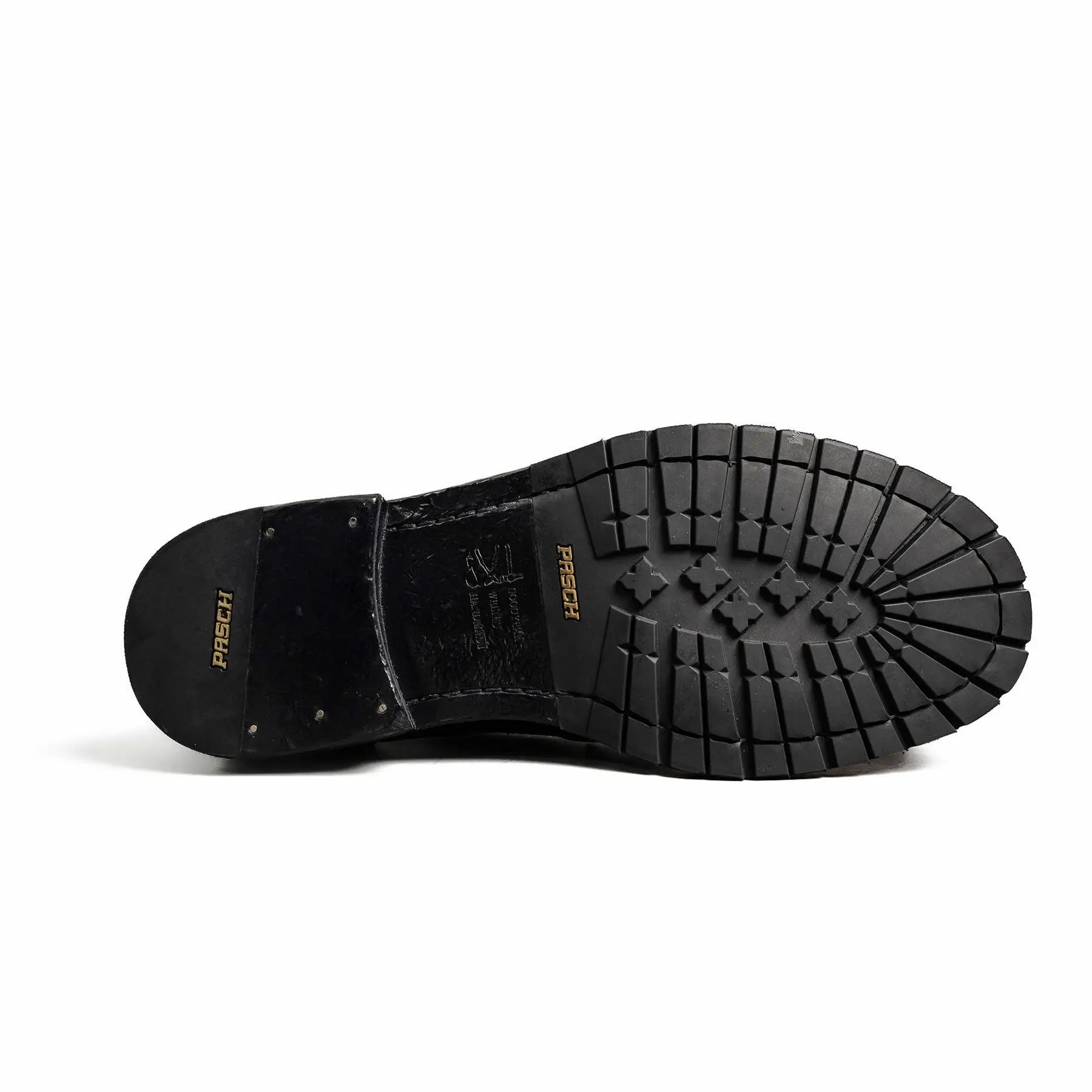 Washed Polished Leather Derby Shoes Black