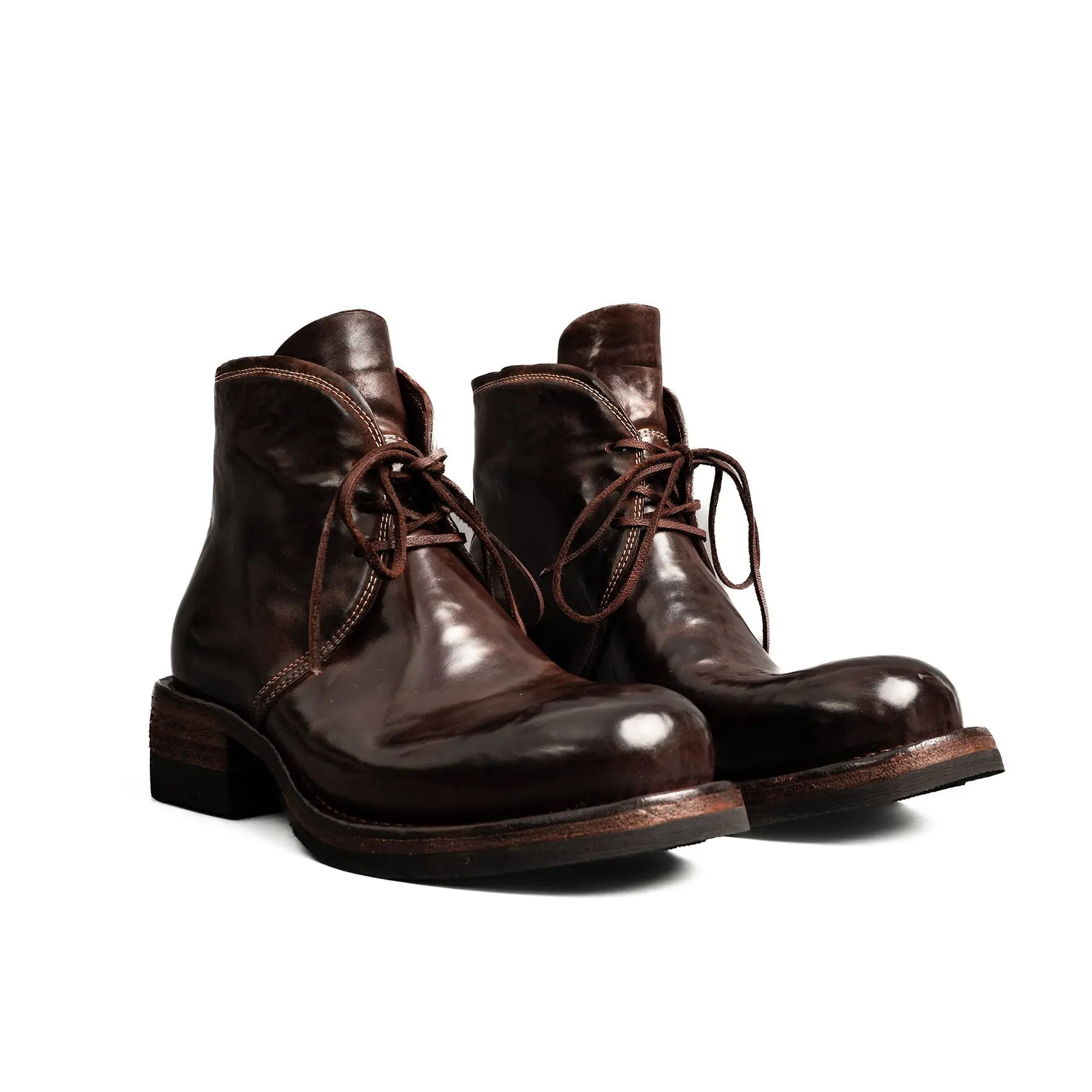 Dark Brown Horsehide Chukka Boots