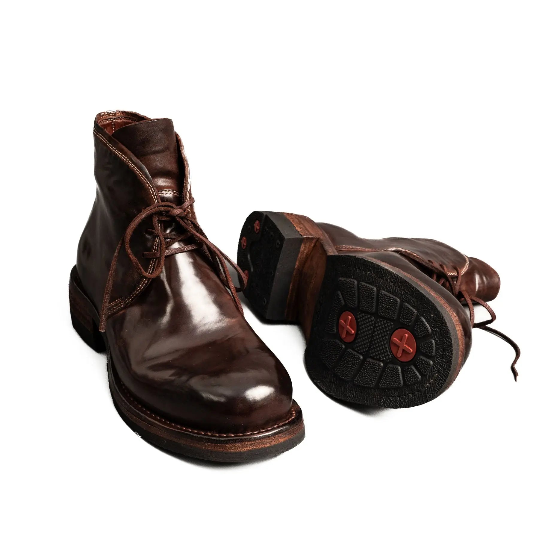 Dark Brown Horsehide Chukka Boots