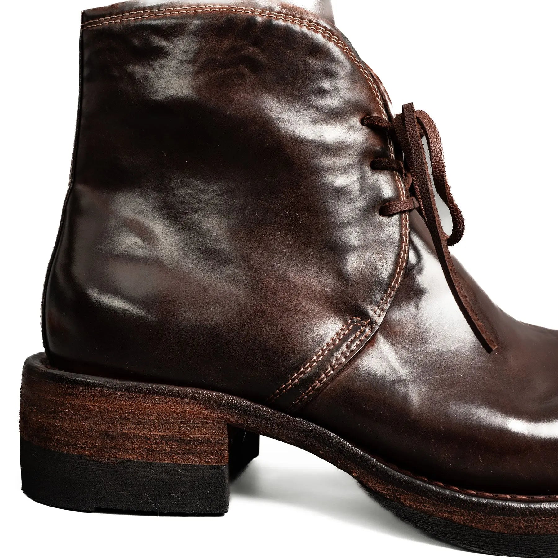 Dark Brown Horsehide Chukka Boots