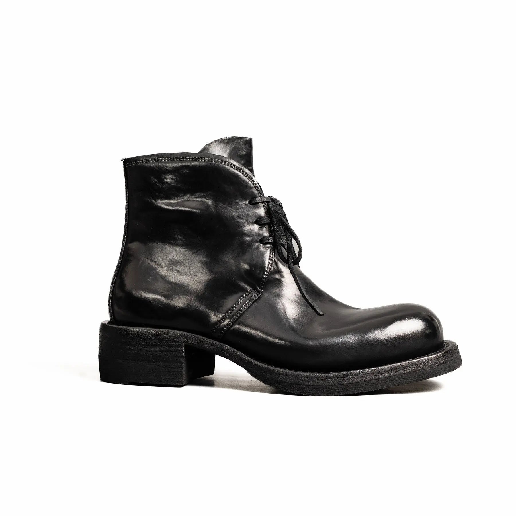Washed Shell Cordovan Chelsea Boots Black