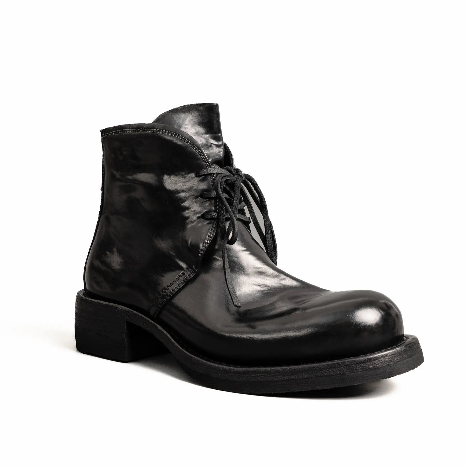 Washed Shell Cordovan Chelsea Boots Black