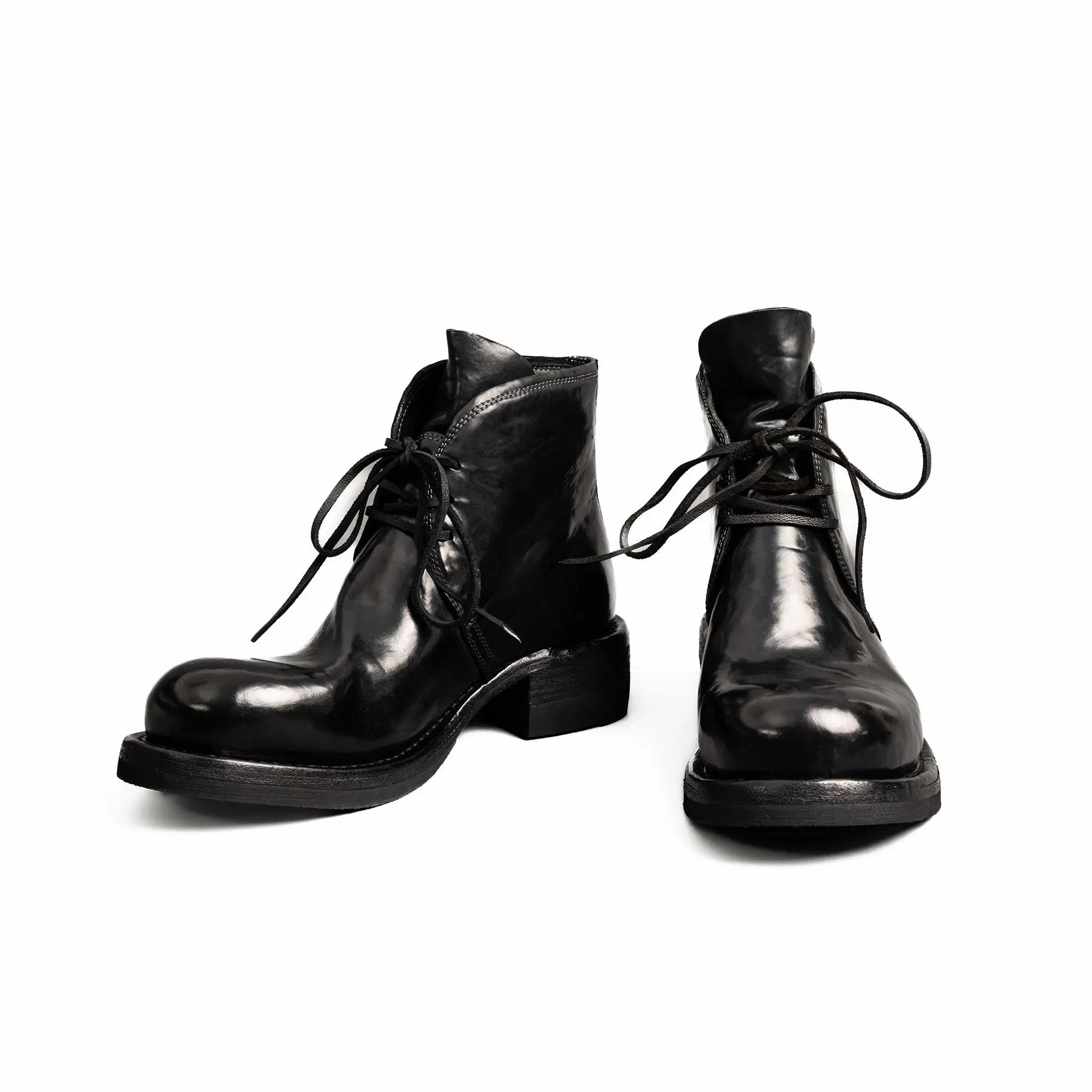 Washed Shell Cordovan Chelsea Boots Black