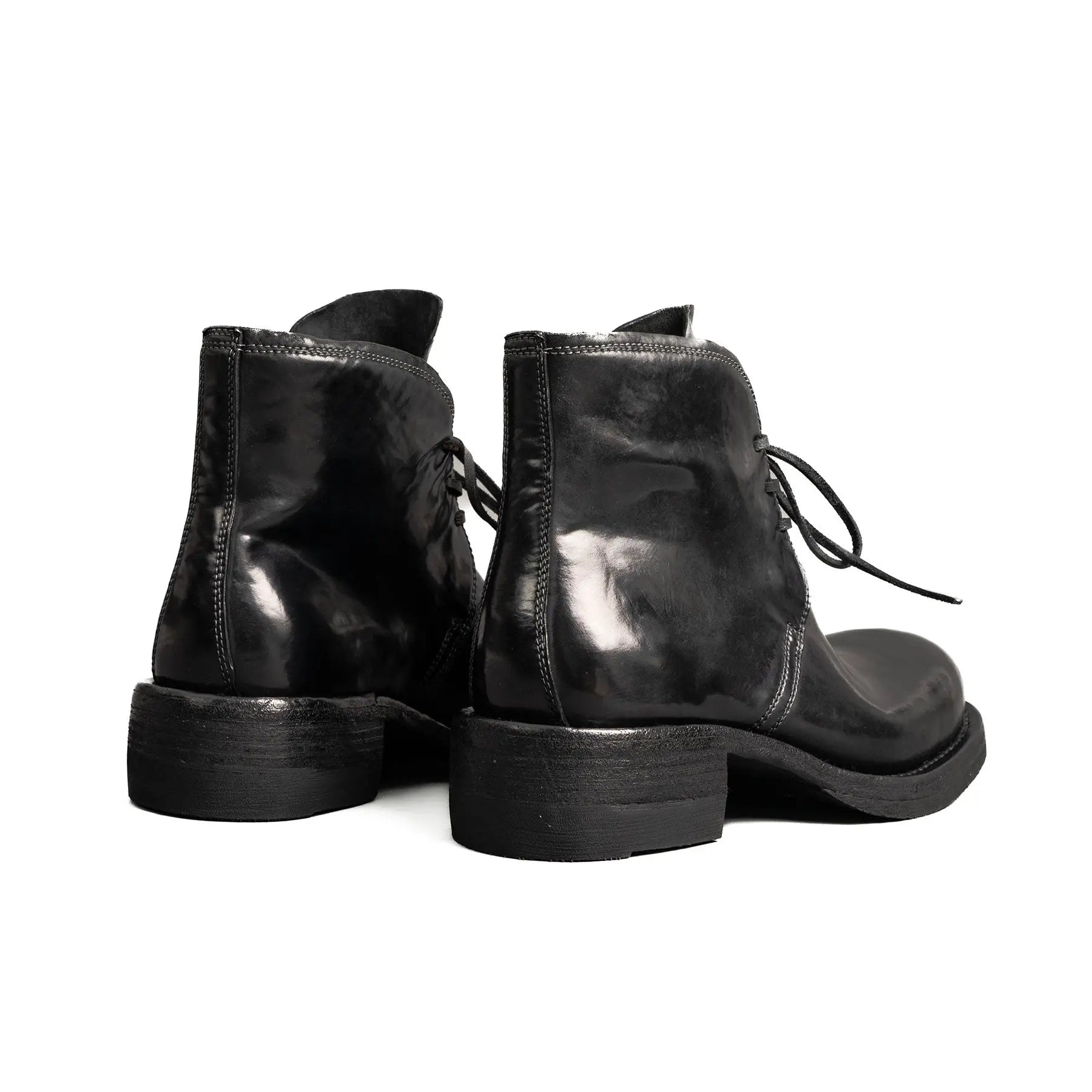 Washed Shell Cordovan Chelsea Boots Black
