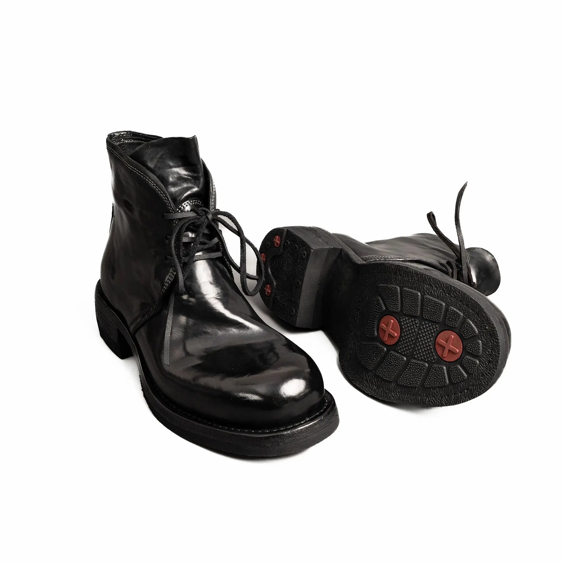 Washed Shell Cordovan Chelsea Boots Black