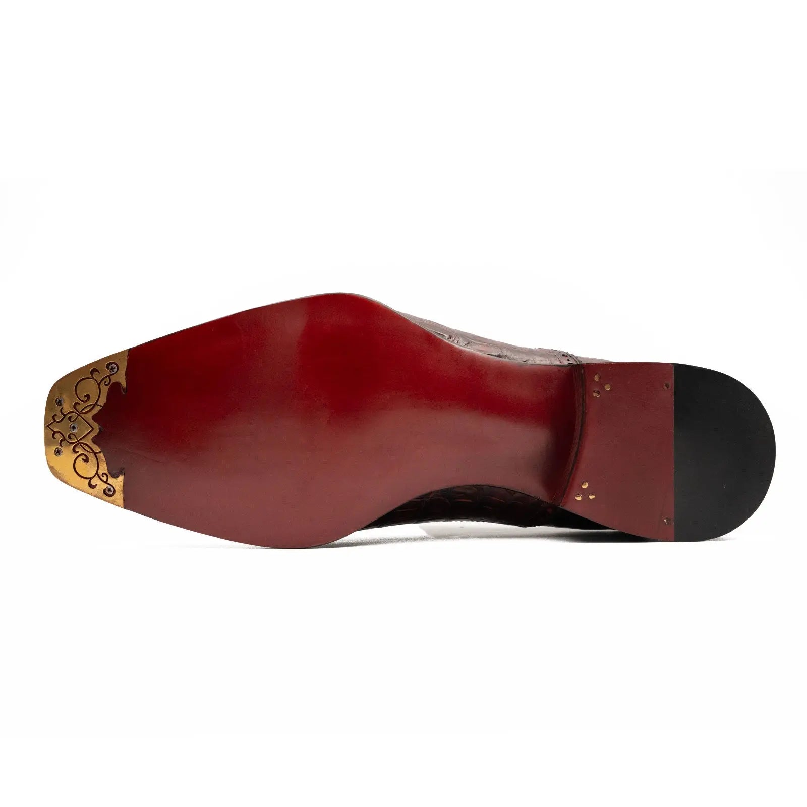 Wine Red Crocodile Oxford Shoes Goodyear Norwegian 8020 DIVINCH