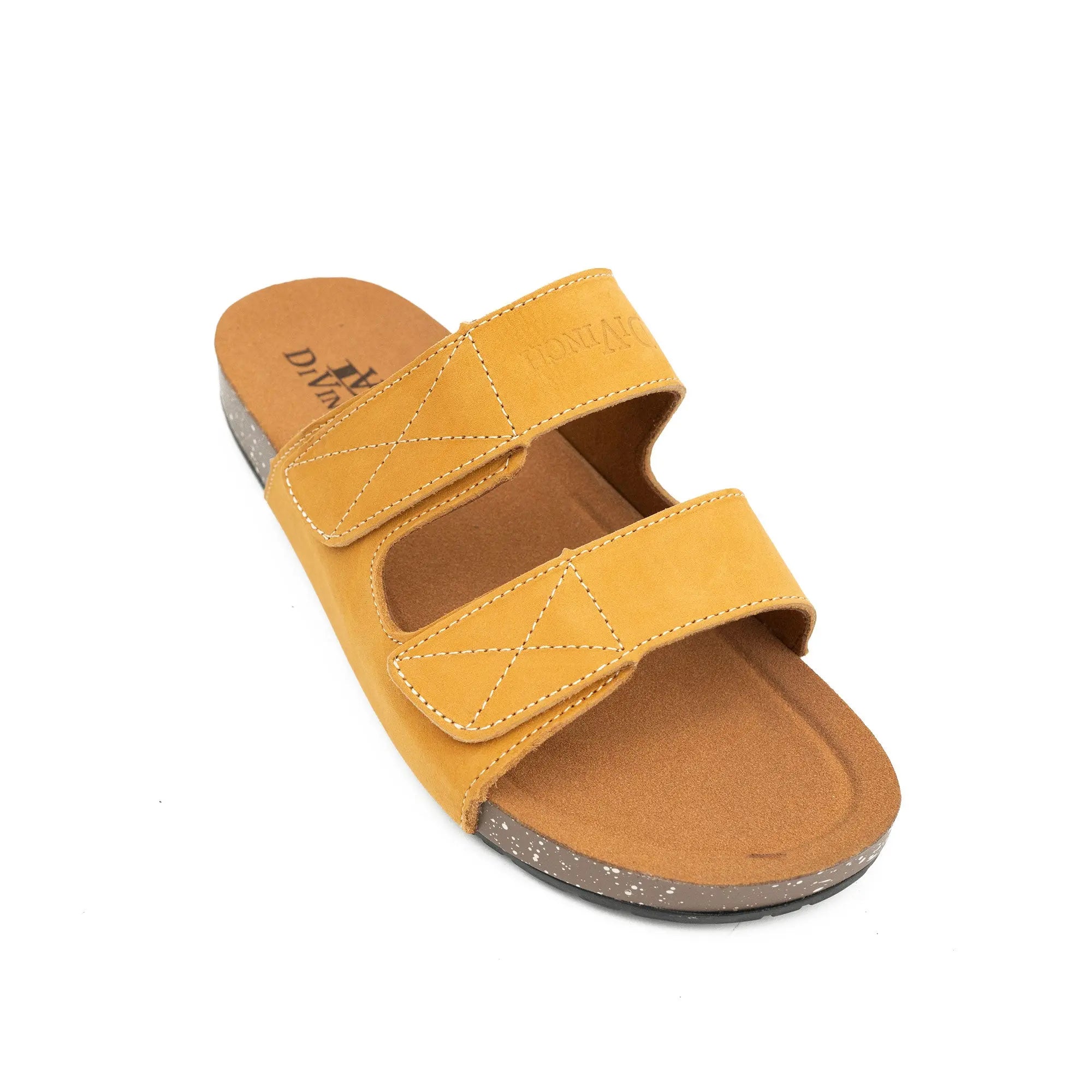 Yellow Adjustable Slide Sandals DIVINCH