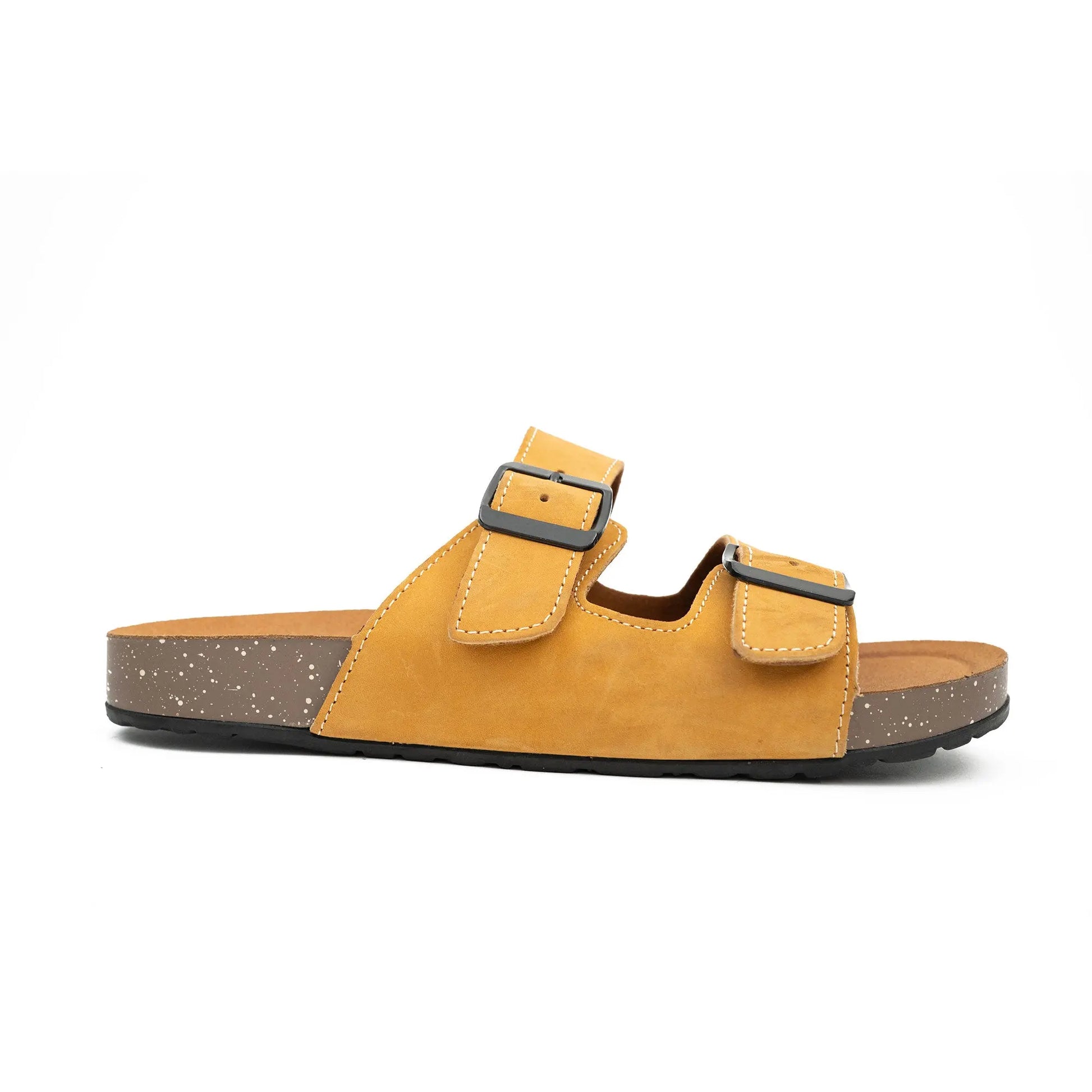 Yellow Buckle Slide Sandals DIVINCH