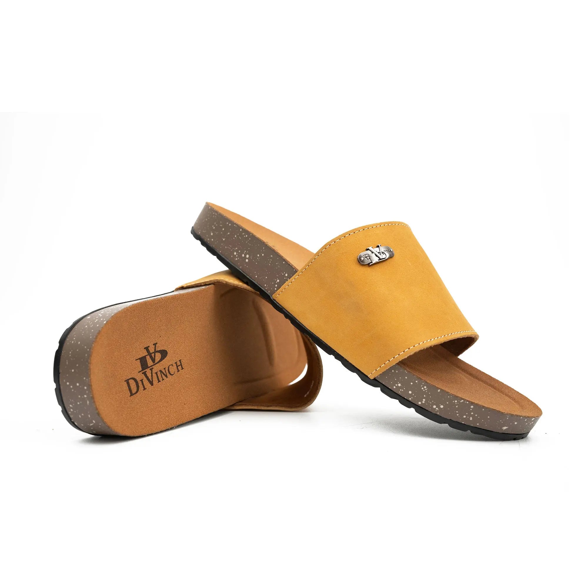 Yellow Single - Strap Slide Sandals DIVINCH