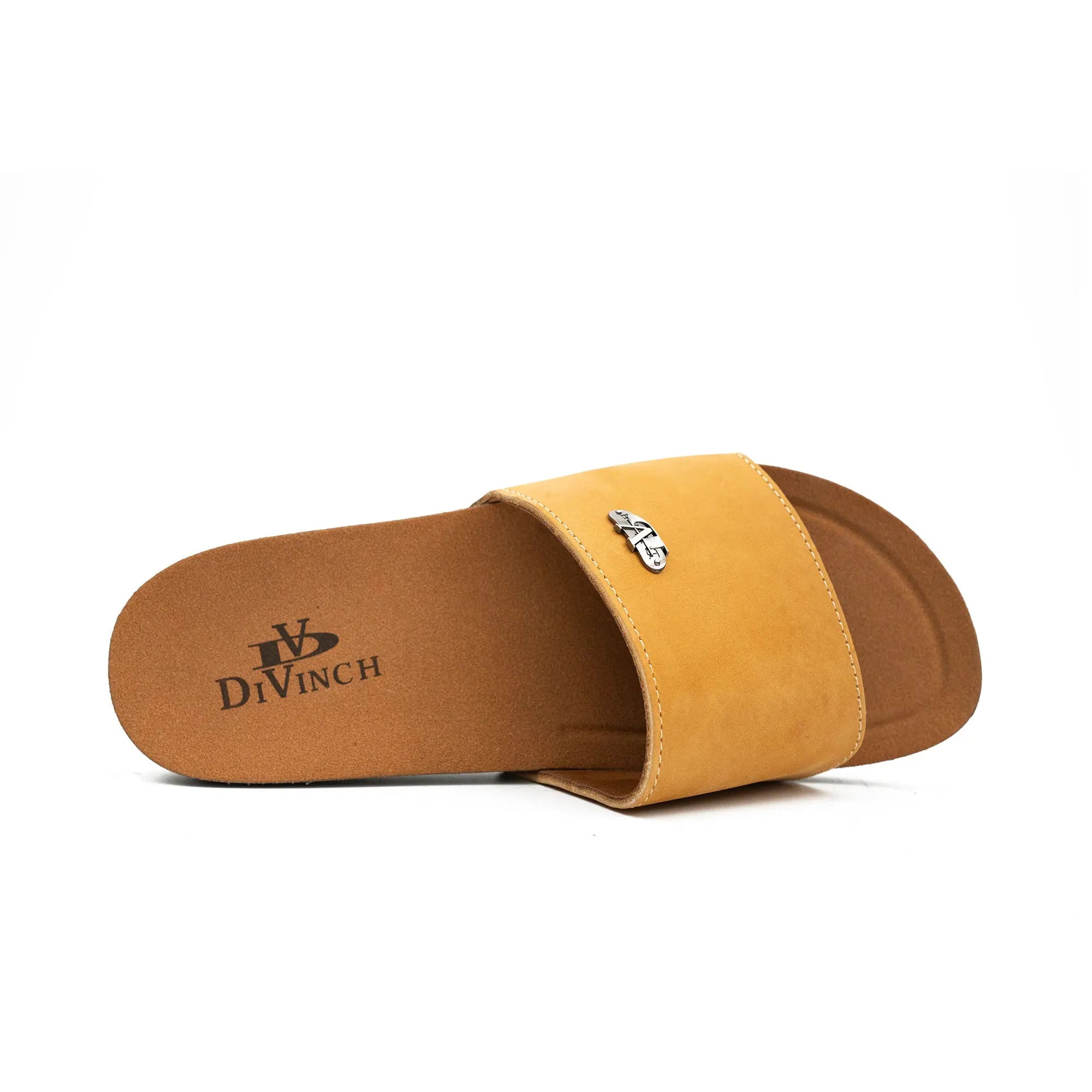 Yellow Single - Strap Slide Sandals DIVINCH
