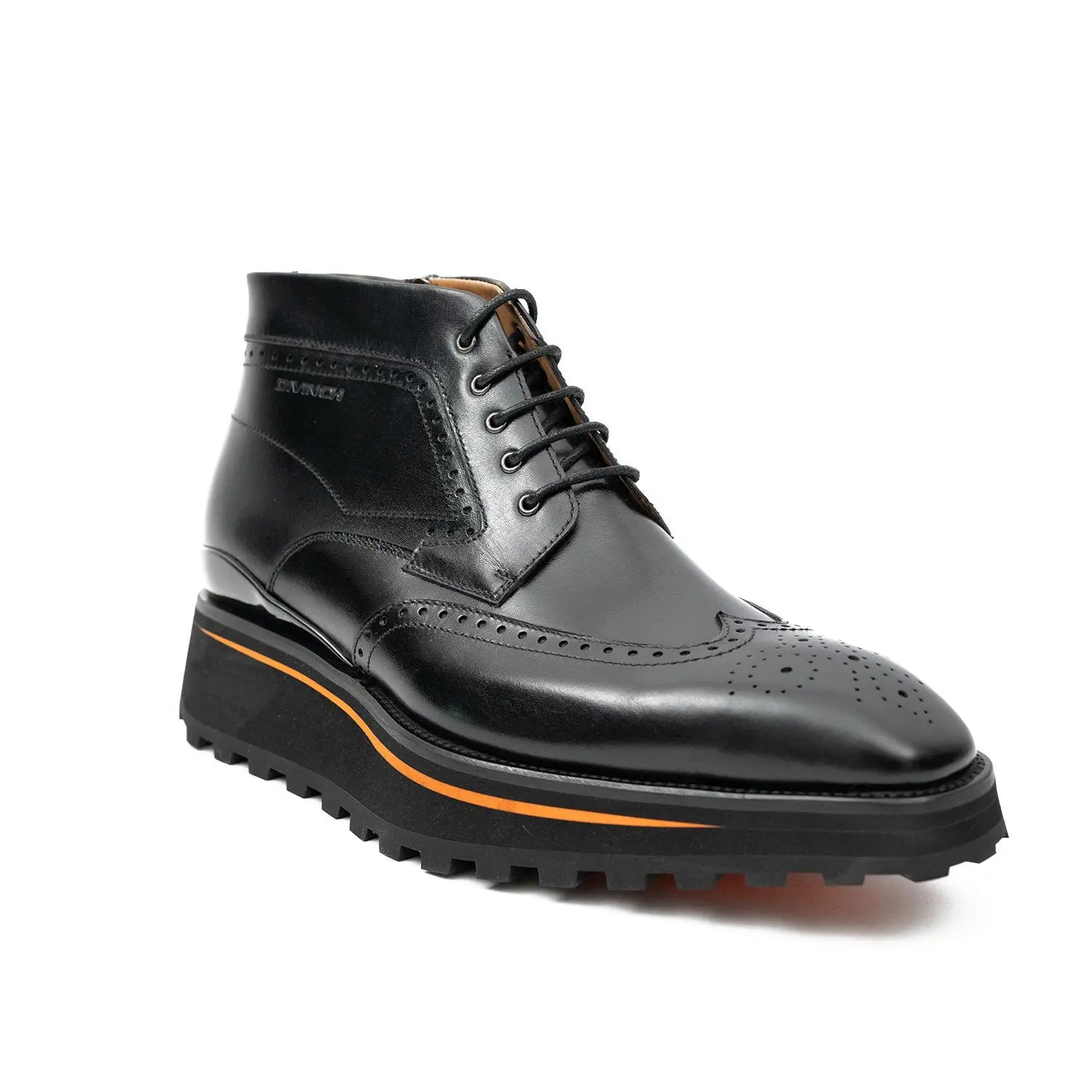 Zipper Brogue Martin Boots 2890 Black DIVINCH