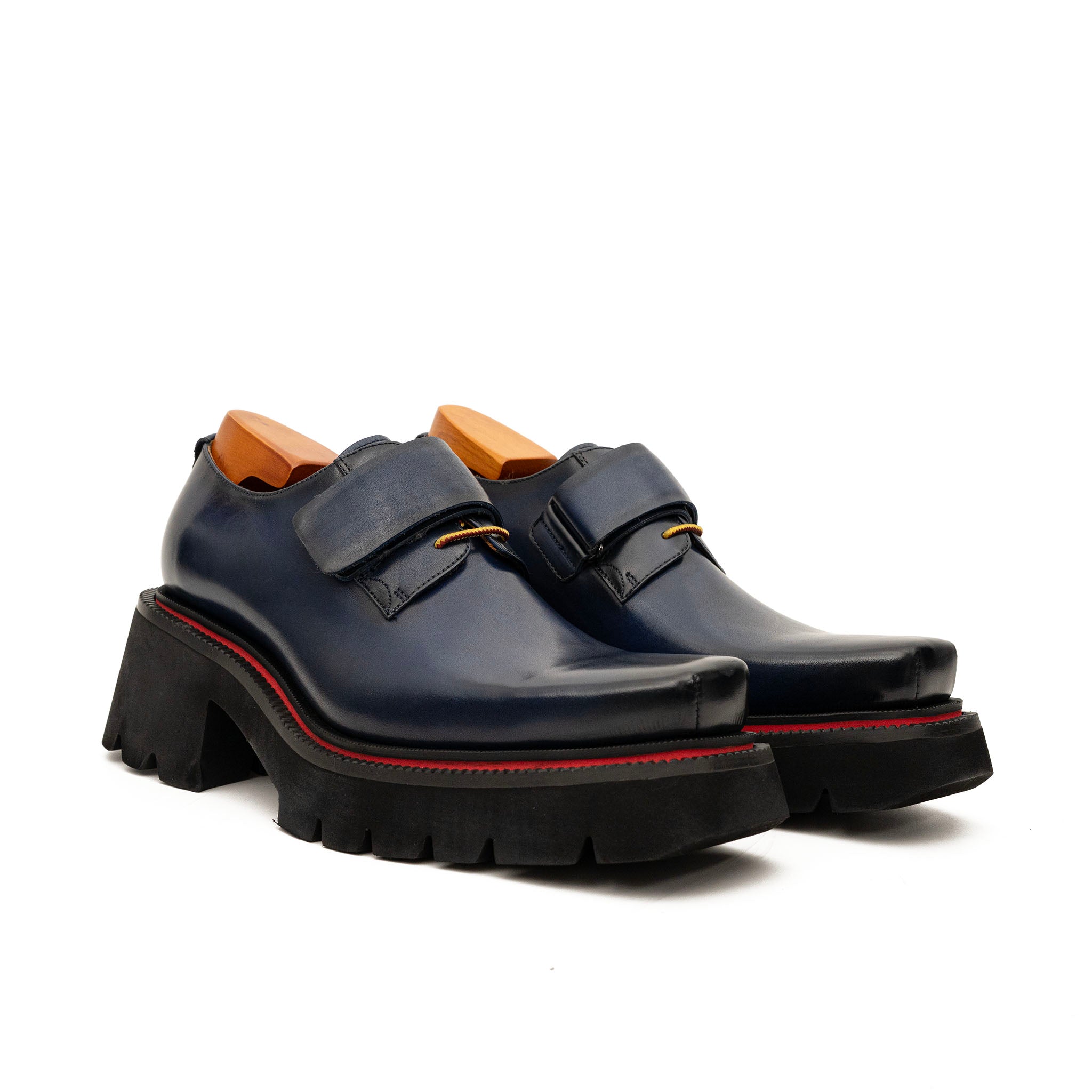 DIVINCH 5037C blue platform strap shoes pair view