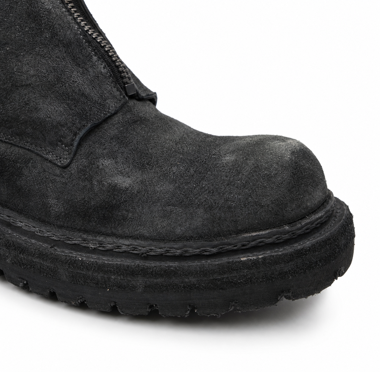 DIVINCH 5101B charcoal black toe and welt detail