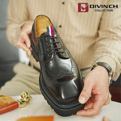 Black Lug Sole Derby Shoes